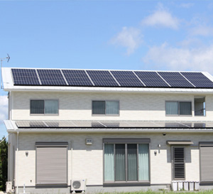 太陽光発電が設置された家